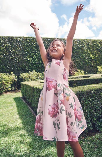 Sleeveless Baby Pink Ted Baker Dress Floral Dress Midi Dress Ted Baker  Scuba Dress Buy Baker