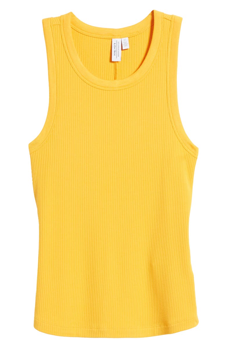 & Other Stories Scoop Neck Rib Tank, Alternate, color, Yellow