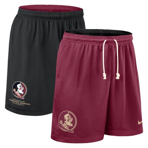 Nike Garnet/black Florida State Seminoles 2025 Sideline Reversible Performance Shorts