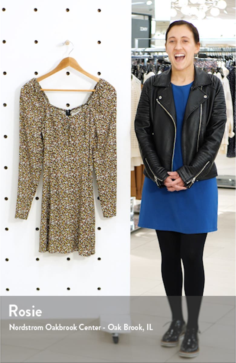 Printed Long Sleeve Minidress, sales video thumbnail