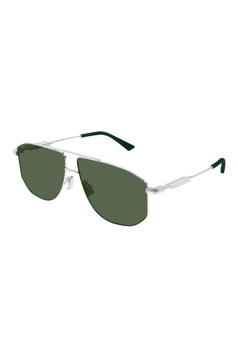 BV1509S 59mm Polarized Gradient Navigator Sunglasses, Alternate, color, SILVER