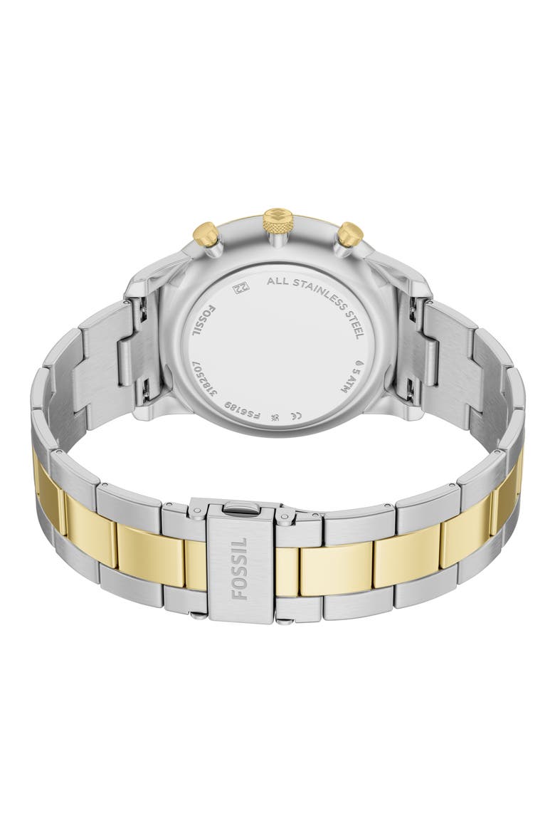 Neutra Chronograph Two-Tone Bracelet Watch, 44mm, Alternate, color, GREEN/ TWO TONE