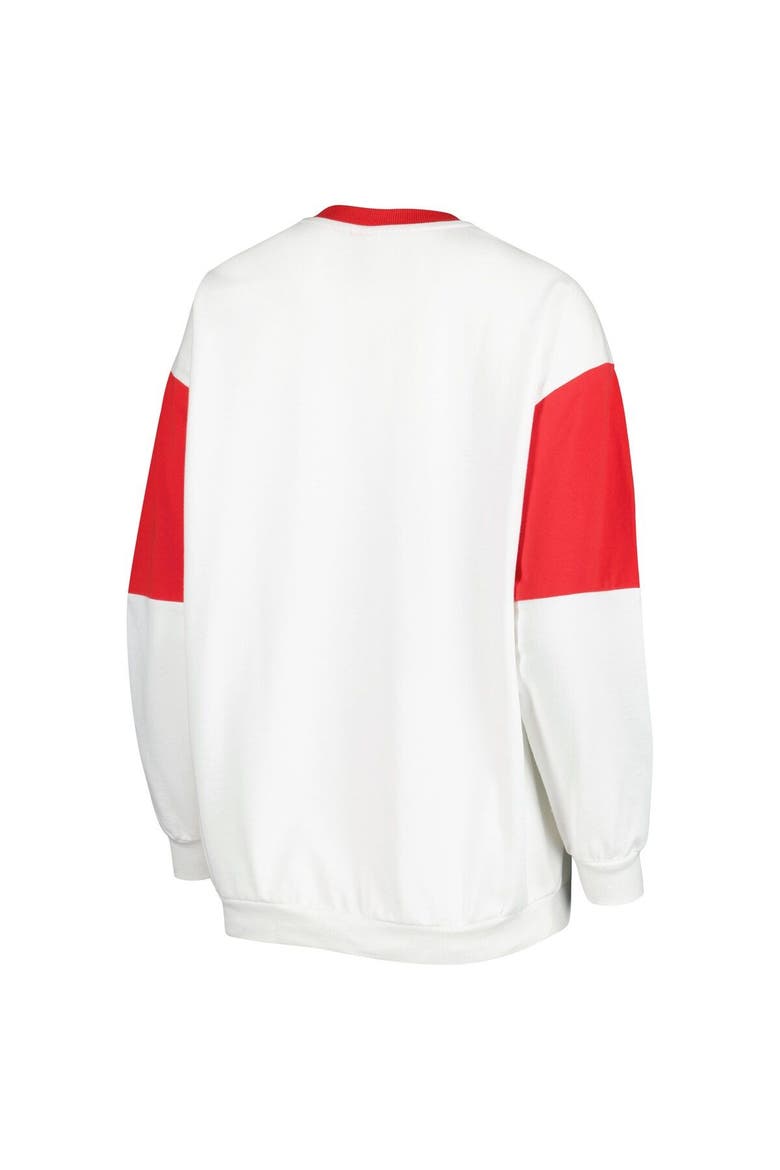 Women's Gameday Couture White Ohio State Buckeyes It's A Vibe Dolman Pullover Sweatshirt, Alternate, color, White