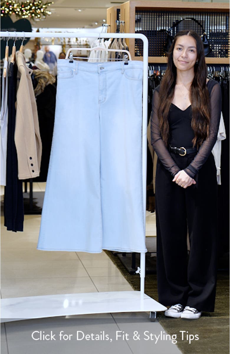 Le Palazzo High Waist Crop Wide Leg Jeans, sales video thumbnail