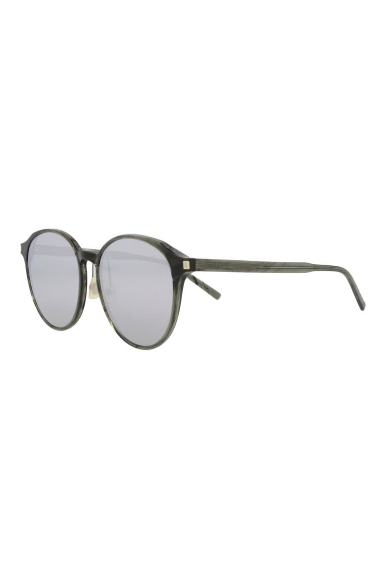56mm Round Sunglasses, Alternate, color, GREY GREY SILVER