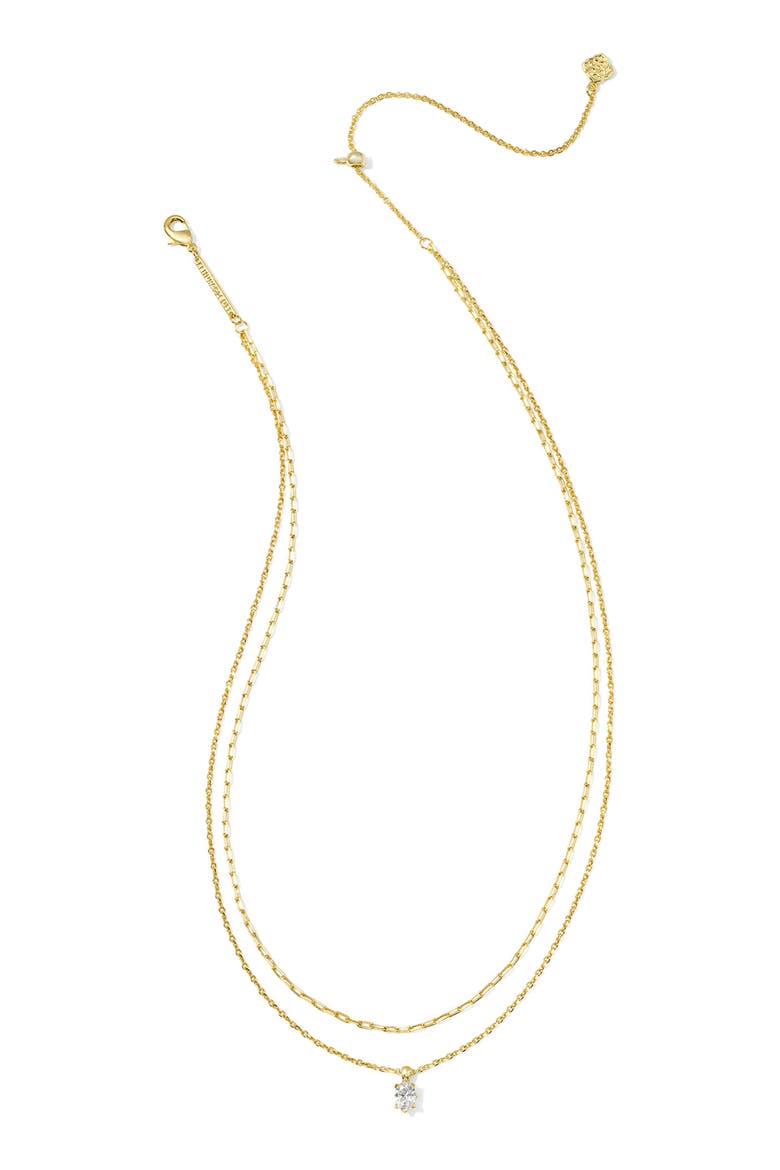 Cailin Layered Necklace, Alternate, color, GOLD WHITE CRYSTAL