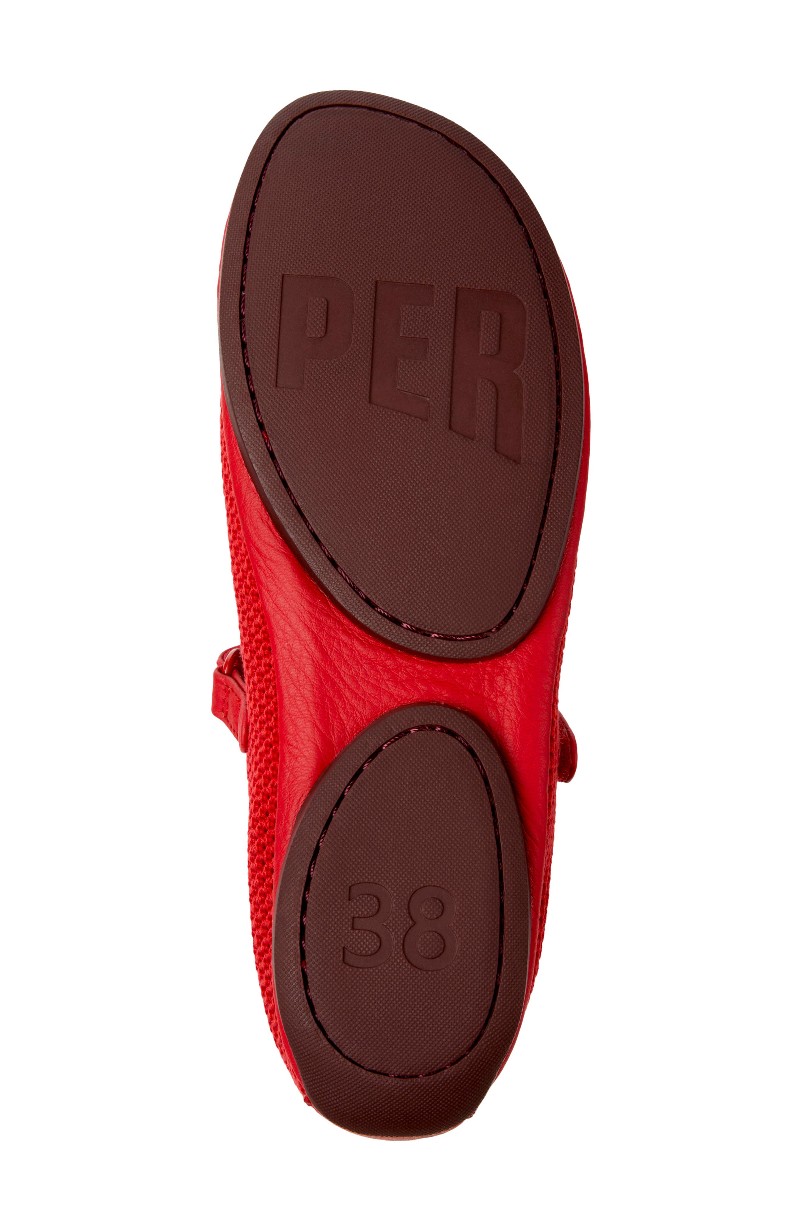 Right Nina Flat, Alternate, color, MEDIUM RED