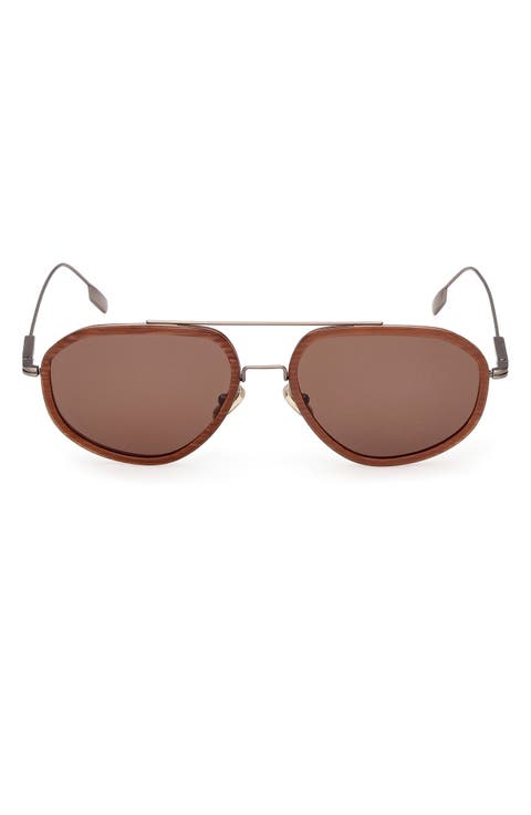 56mm Geometric Sunglasses