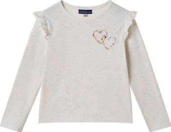 Kids' Long Sleeve Graphic T-Shirt & Bubble Skirt Set