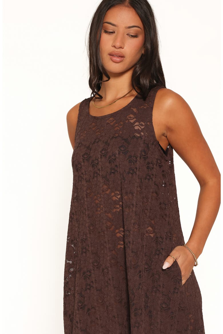 Jessy Lace Maxi Dress, Alternate, color, BROWN
