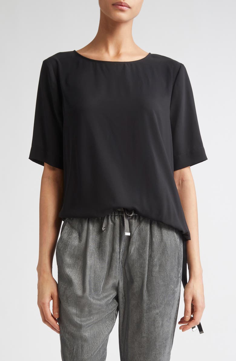 Herno Drawstring Hem T-Shirt, Main, color, Nero