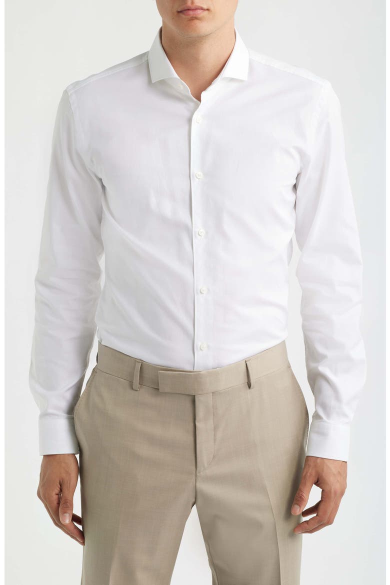 white dress shirt mens slim fit Covered Placket Formal | A contribution from every AWEARNESS product helps support veterans as they transition into the workforce Cotton Satin Plain Slim Fit