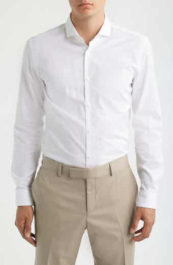 Hank Slim Fit Solid Cotton Dress Shirt
