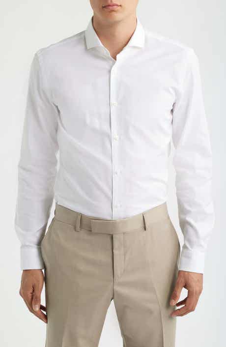 Hank Slim Fit Solid Cotton Dress Shirt