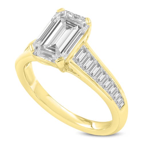 Luvmyjewelry Eris 14k Gold Emerald Lab Grown Diamond Engagement Ring In 14k Yellow Gold