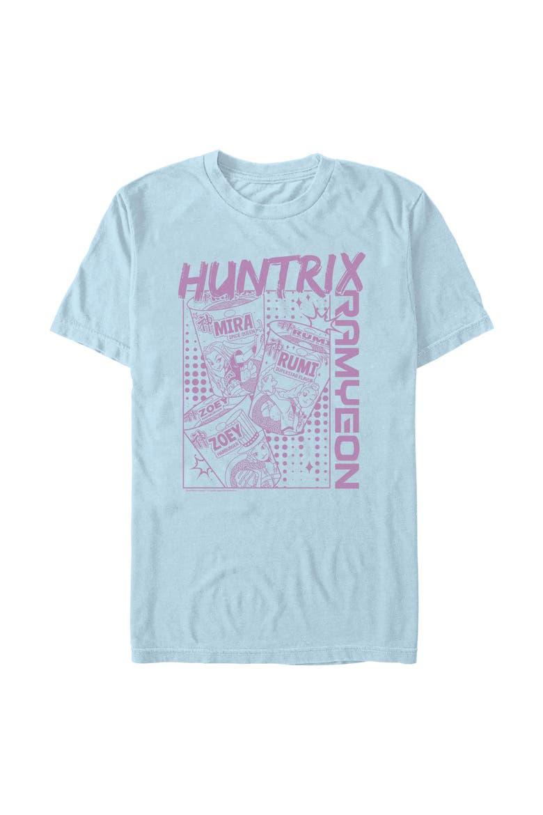 Men's Zoey Mira and Rumi Ramyeon Short Sleeve Graphic T-Shirt, Main, color, Light Blue