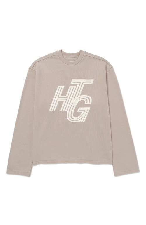 HONOR THE GIFT Cotton Terry Sweatshirt in Stone 