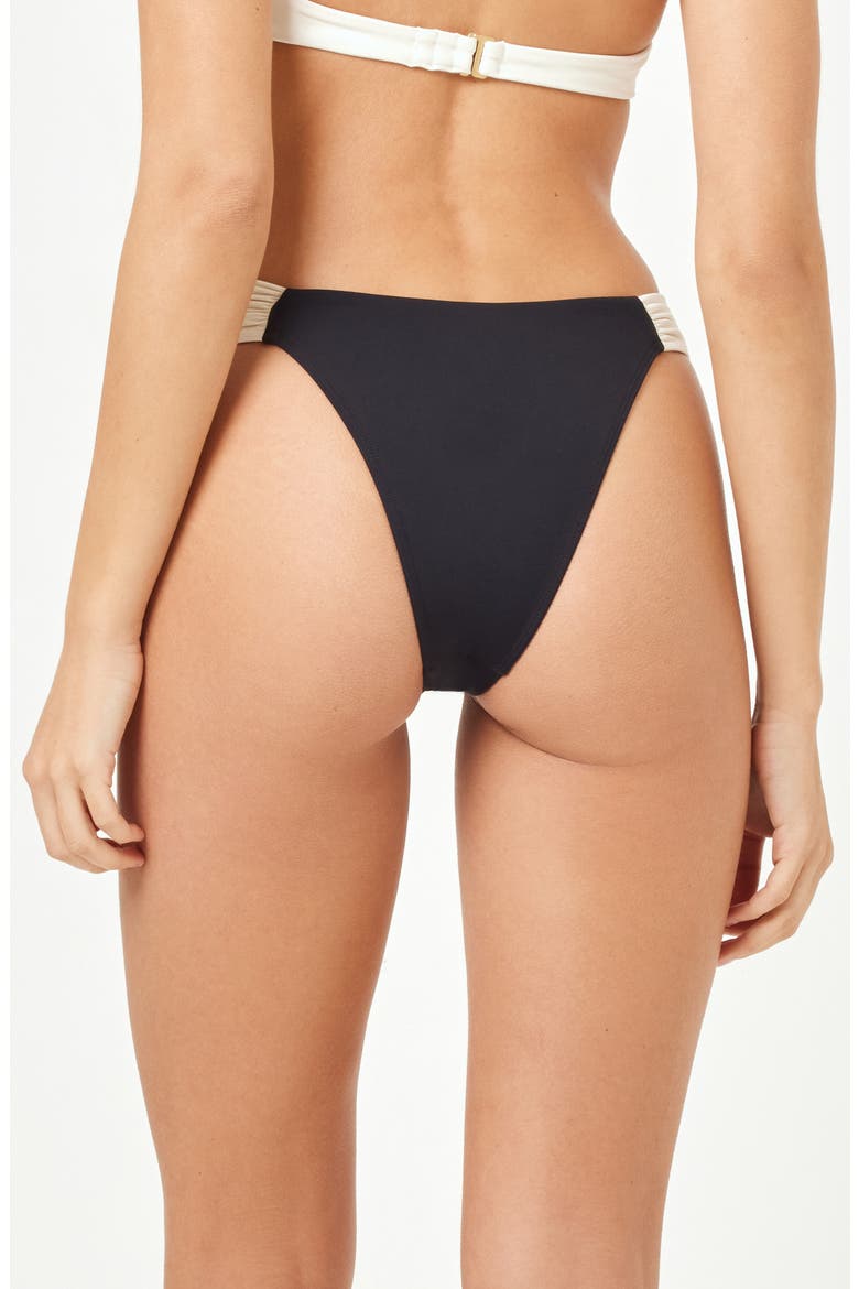 Dolce Bitsy Bikini Bottoms, Alternate, color, BLACK/ CREAM