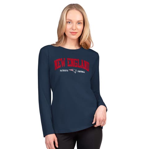 Women's G-III 4Her by Carl Banks  Navy New England Patriots Best Play Long Sleeve T-Shirt