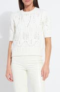Lysse Hadley Crystal Embellished Short Sleeve Sweater