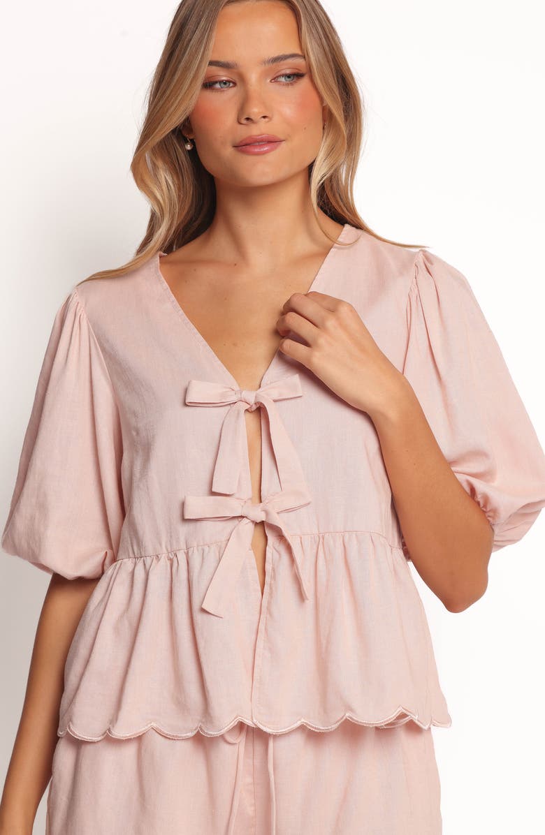 Petal & Pup Zarie Scalloped Top & Shorts Set, Alternate, color, Light Pink