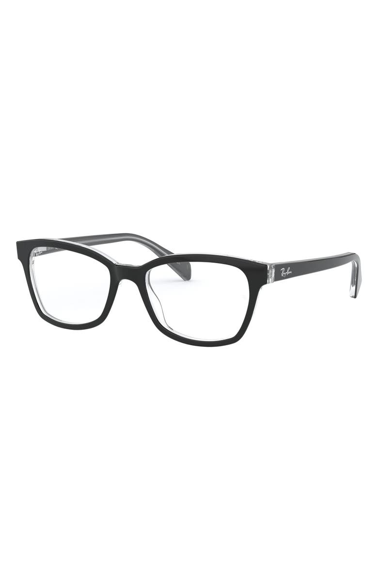 Ray-Ban Kids' 46mm Rectangular Optical Glasses, Alternate, color, 