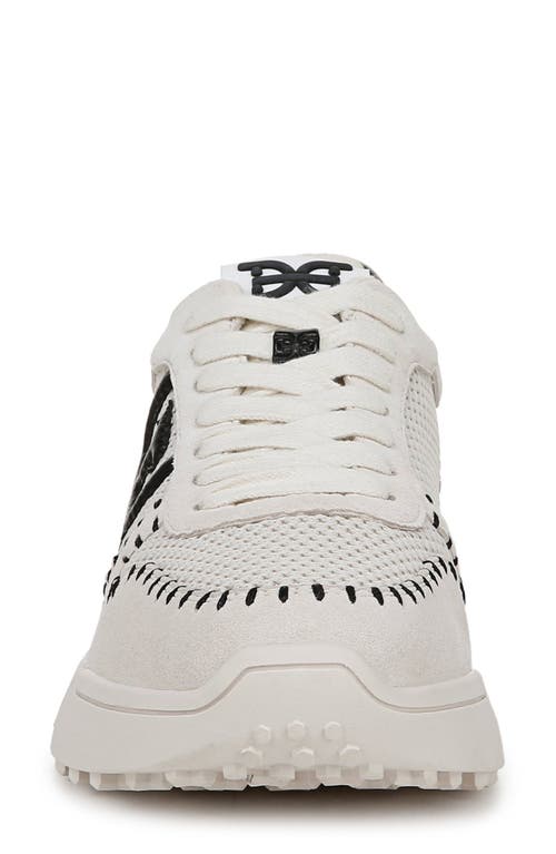 Shop Sam Edelman Langley Woven Sneaker In Ivory/black