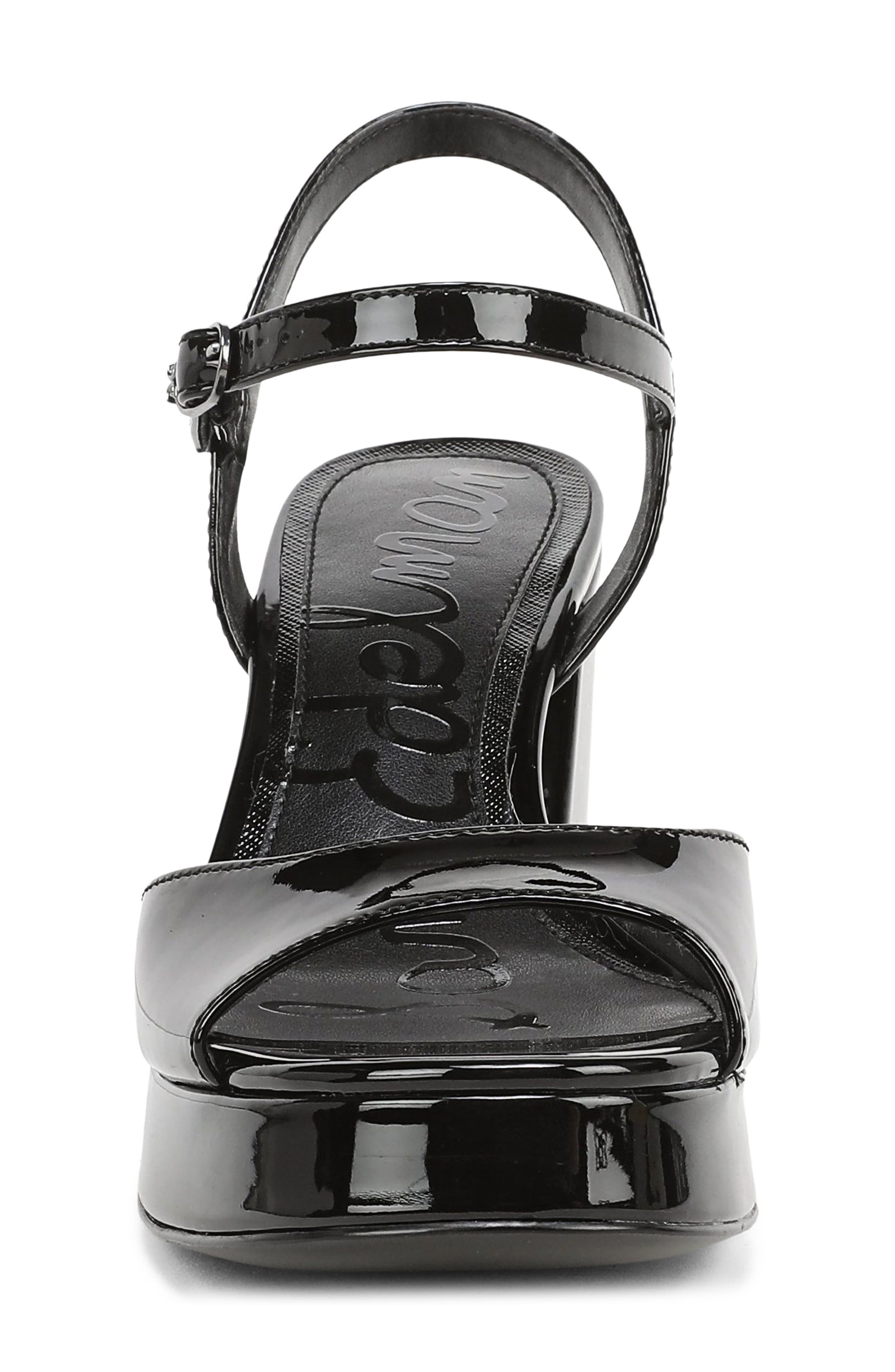 Fleur Platform Sandal, Alternate, color, BLACK PATENT