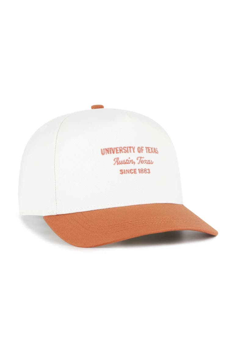 Men's '47 White Texas Longhorns Contemporary Basics Two-Tone Hitch Adjustable Hat, Alternate, color, White