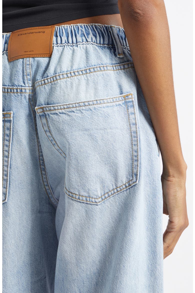 Crystal Drawcord Balloon Jeans, Alternate, color, LIGHT BLEACH
