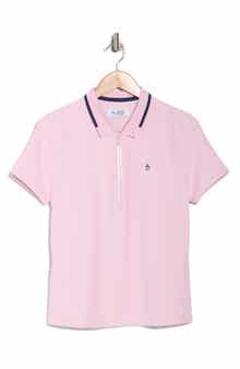 ORIGINAL PENGUIN GOLF Tipped Quarter Zip Knit Polo