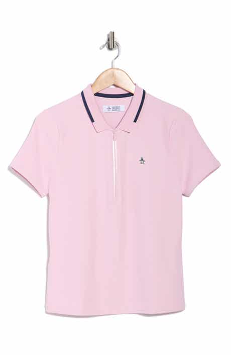 ORIGINAL PENGUIN GOLF Tipped Quarter Zip Knit Polo