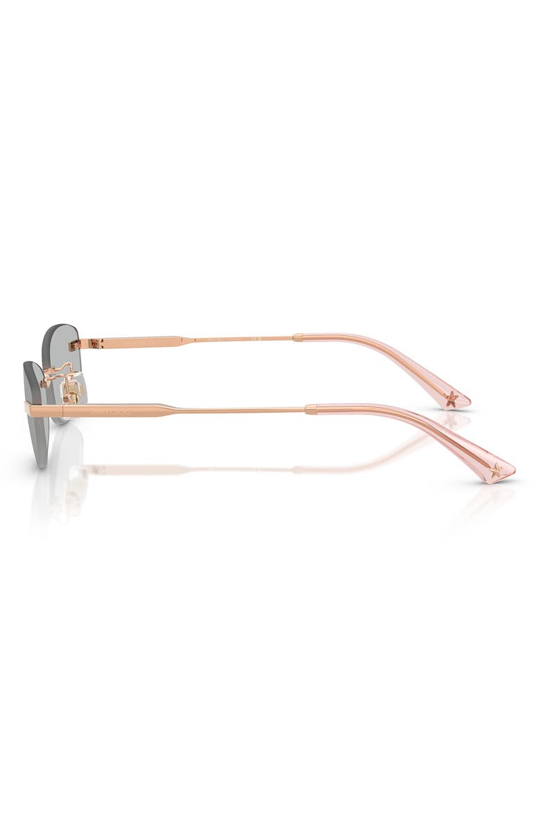 Jimmy Choo 57mm Oval Sunglasses, Alternate, color, Rose Gold