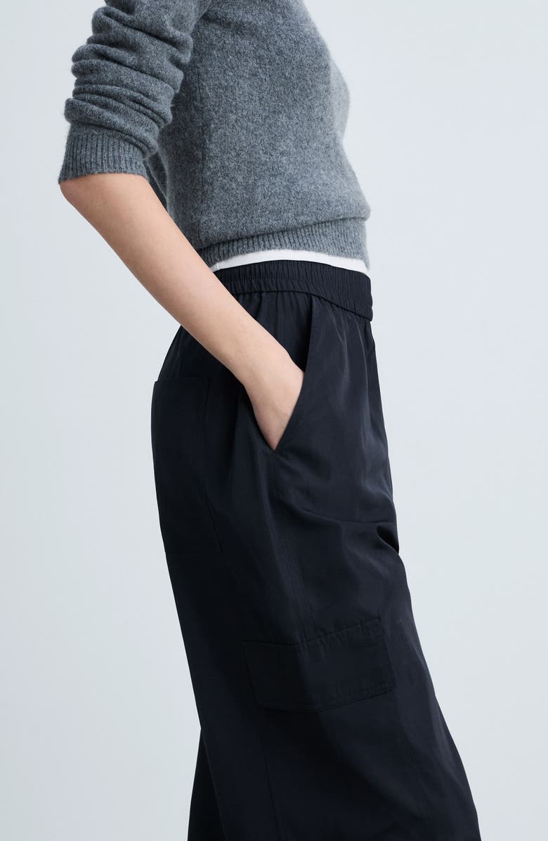 MANGO Drawstring Hem Cargo Pants, Alternate, color, Dark Navy