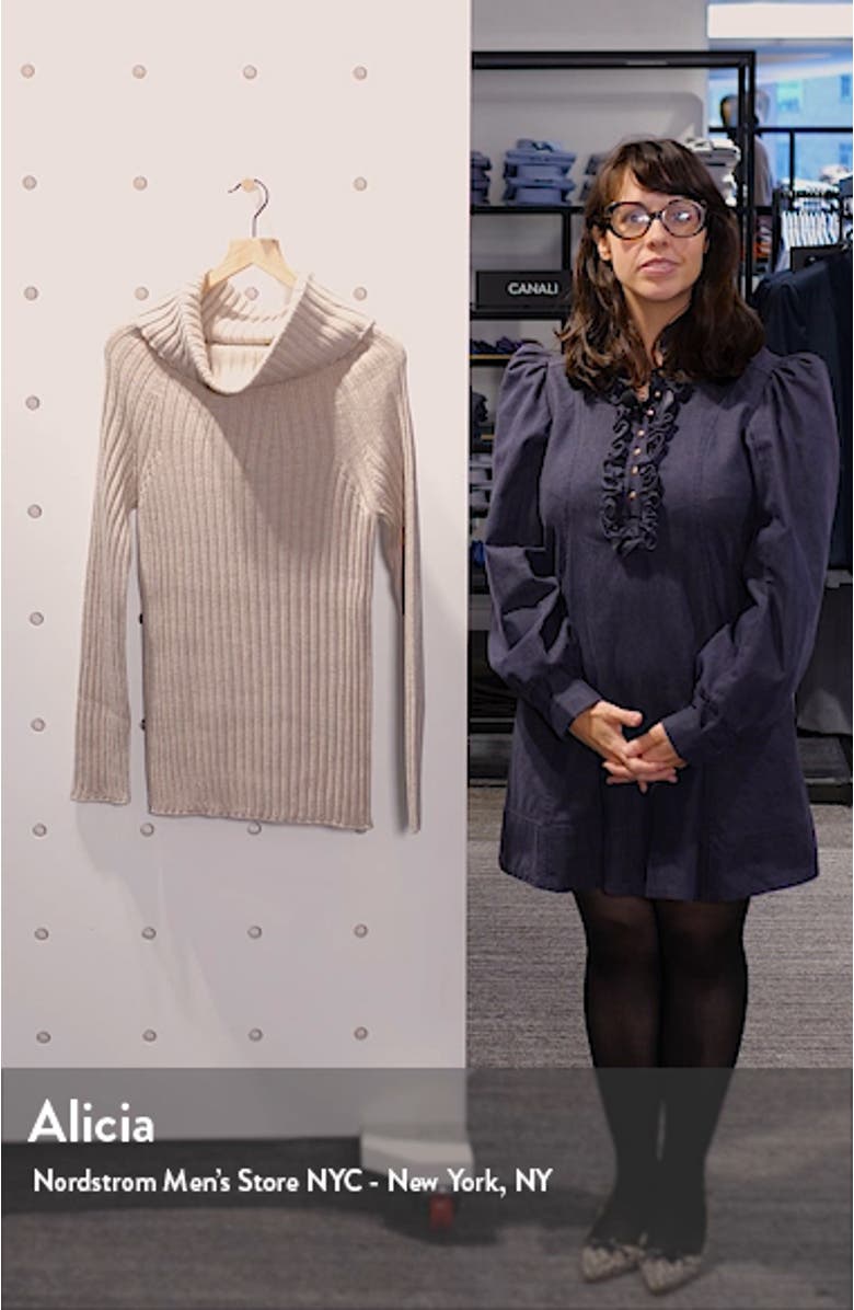 Tosca Off the Shoulder Ribbed Virgin Wool Sweater, sales video thumbnail