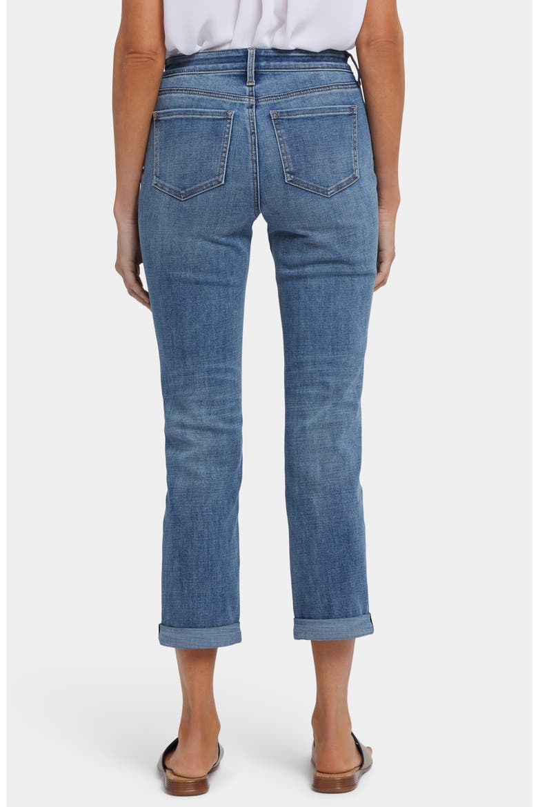 Sheri High Waist Cuff Hem Ankle Jeans, Alternate, color, MAJORCA BAY