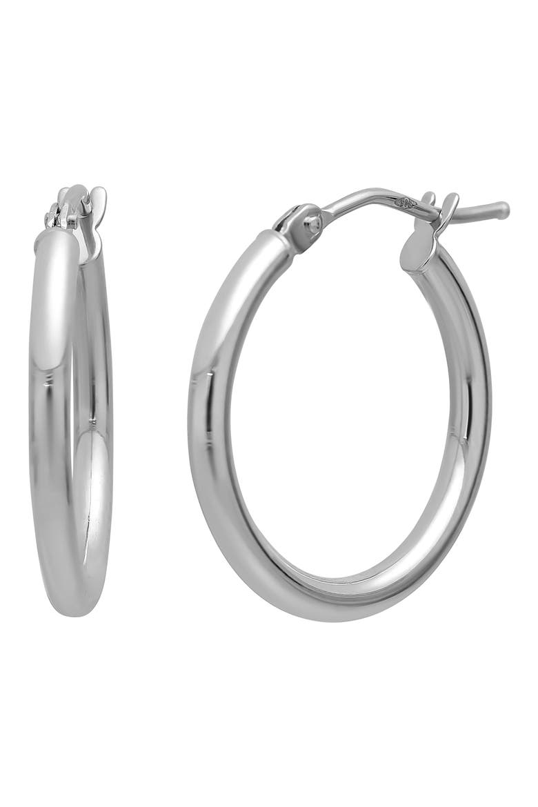 14K Gold Hoop Earrings (Nordstrom Exclusive), Main, color, 14K WHITE GOLD