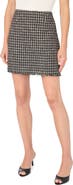 CeCe Gold Flecked Tweed Miniskirt