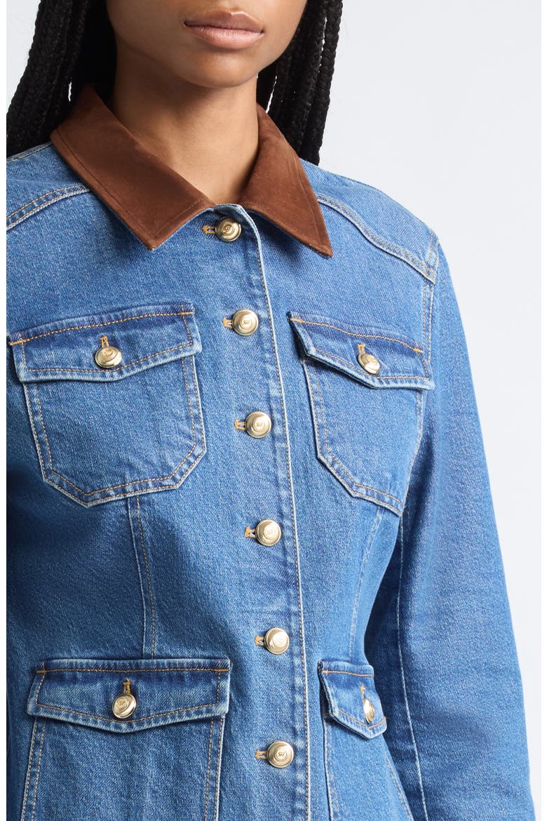 Katniss Denim Jacket, Alternate, color, SALT BREEZE/ DARK SEPIA