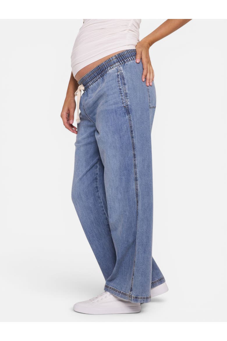 Under the Belly Tie Waist Denim Wide Leg Pant, Alternate, color, Hansel Wash