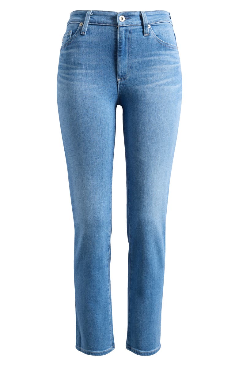 AG Mari Mid Rise Crop Slim Straight Leg Jeans, Alternate, color, Atlantis