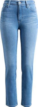 AG Mari Mid Rise Crop Slim Straight Leg Jeans