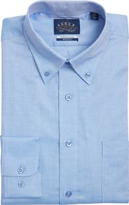 Roffe Accessories Eagle Regular Fit Blue Cotton Button-Down Oxford Shirt