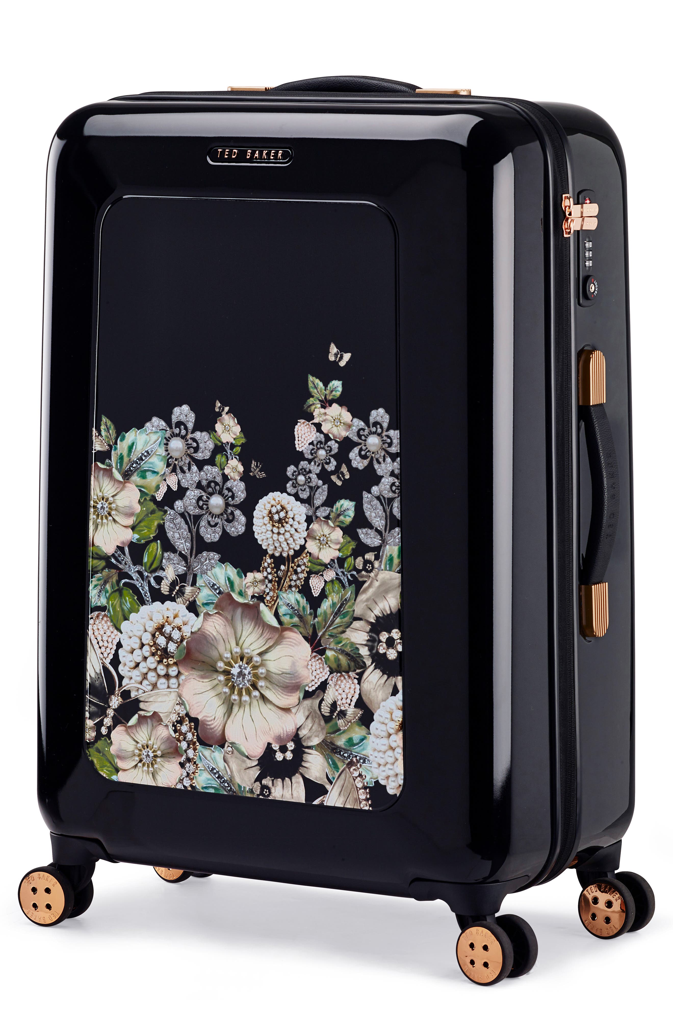 Ted Baker London Medium Gem Gardens 26-Inch Hard Shell Spinner Suitcase, Main, color, 