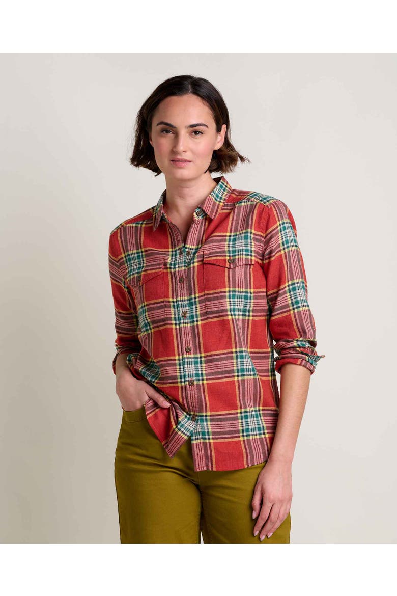 Re-Form Flannel Long Sleeve Shirt, Main, color, Campfire Windowpane