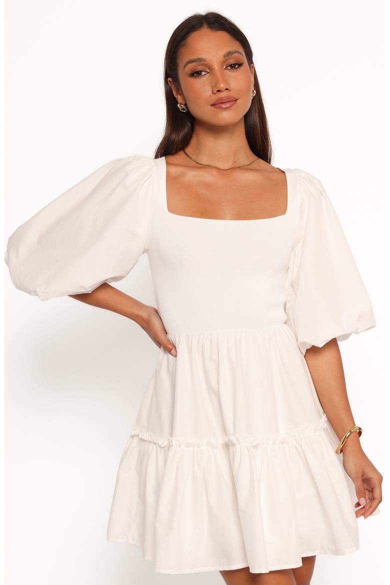 Meredith Fit & Flare Minidress, Alternate, color, WHITE