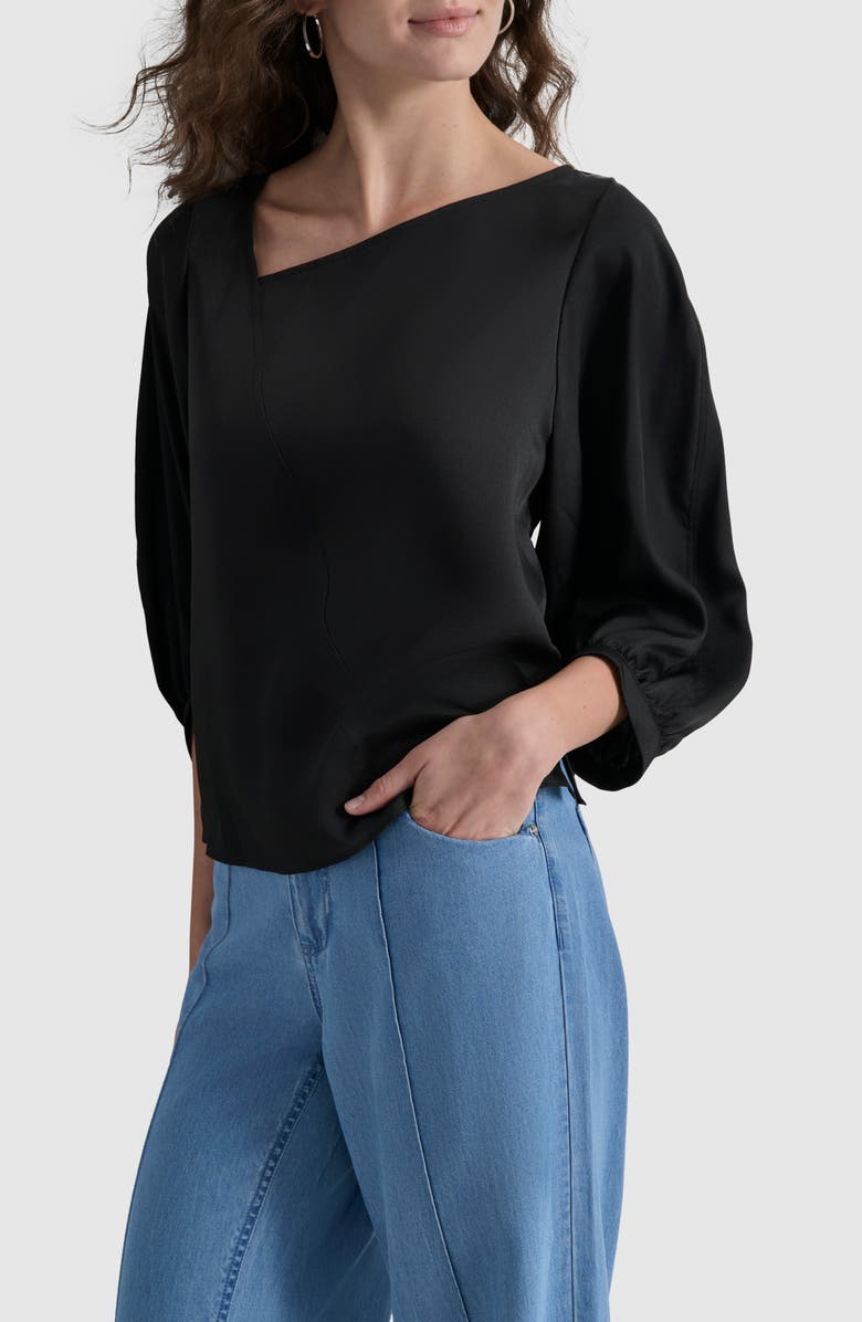 DKNY Asymmetric Neck Top, Alternate, color, 