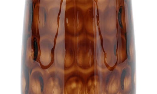 Vietri Bolla Glass Small Pebbled Vase In Brown