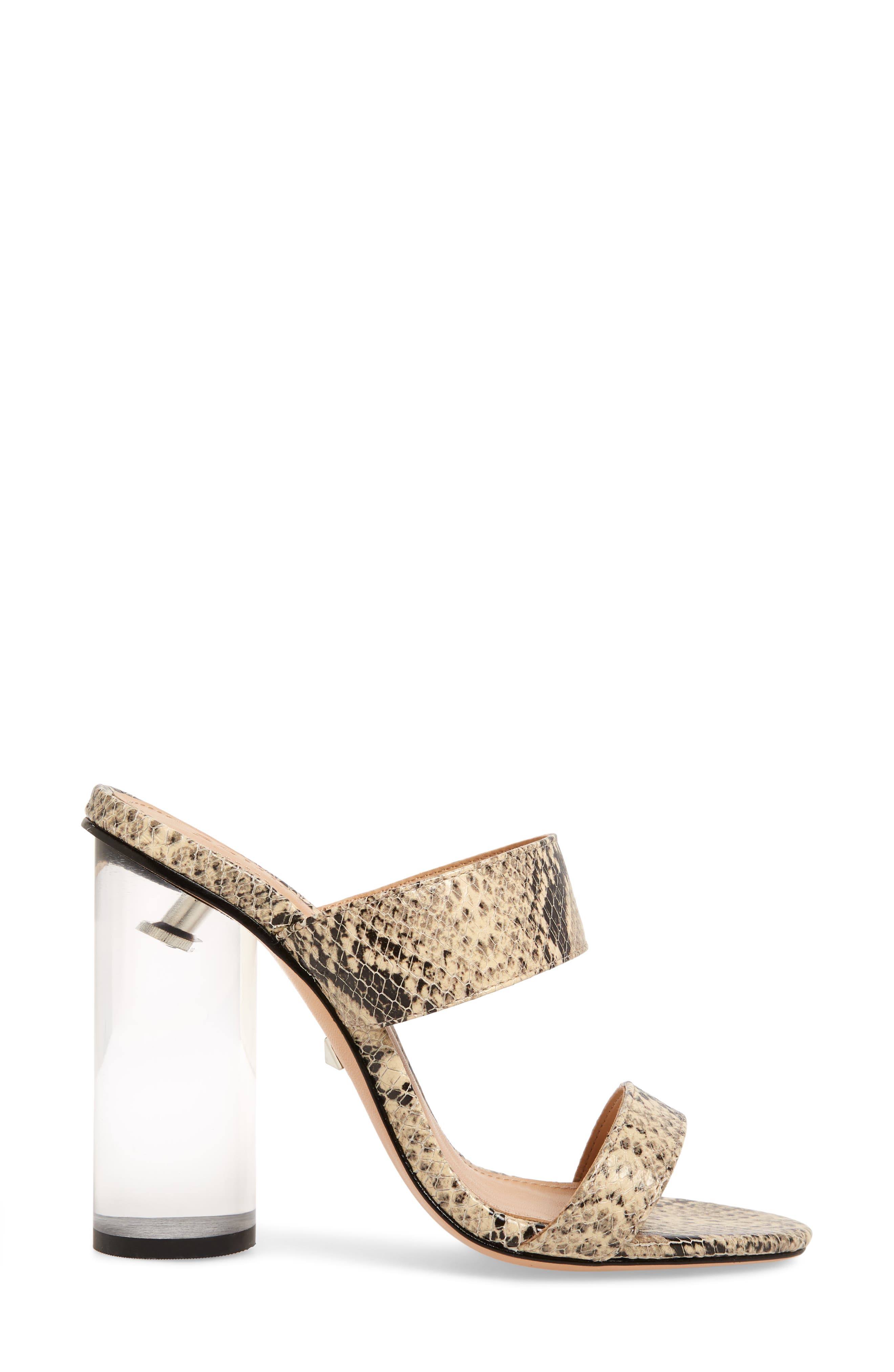 Schutz Veridiana Transparent Column Heel Slide Sandal, Alternate, color, 