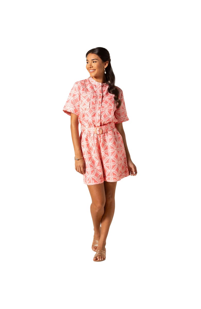 Tori Richard Breeze Block Desi Romper, Main, color, 